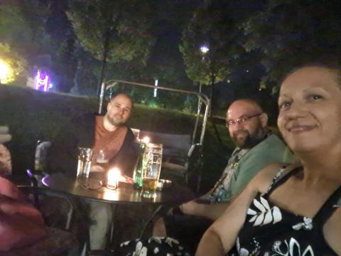 Ivan, Dragan, Branislava at the Loft River